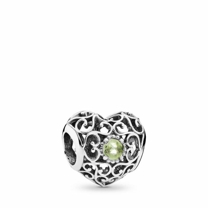 Talismane Pandora August Signature Inima Argint/Verzi (8X49GR7E)